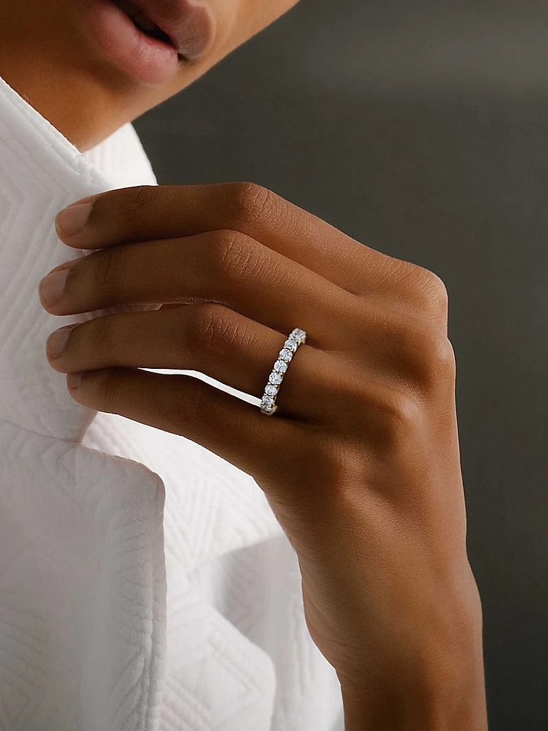 Eternity Bands 14K Yellow Gold & 2.00 TCW Lab-Grown Diamond Brilliant Round Band