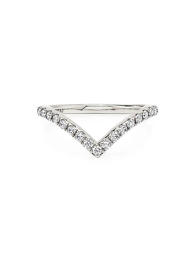 Eternity Bands 14K White Gold & 0.38 TCW Lab-Grown Diamond Signature V Band