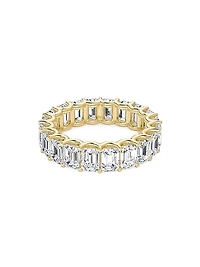 Eternity Bands 14K Gold & 5.00 TCW Lab-Grown Diamond Emerald Band