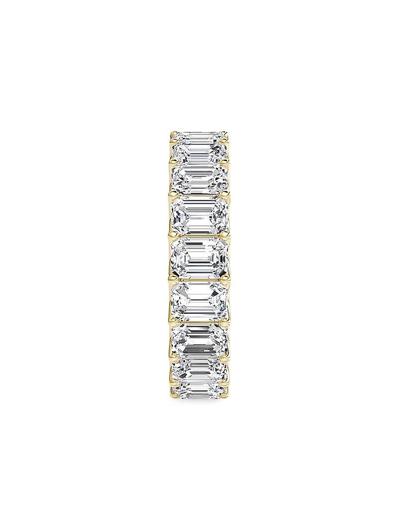 Eternity Bands 14K Gold & 5.00 TCW Lab-Grown Diamond Emerald Band