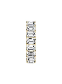 Eternity Bands 14K Gold & 5.00 TCW Lab-Grown Diamond Emerald Band
