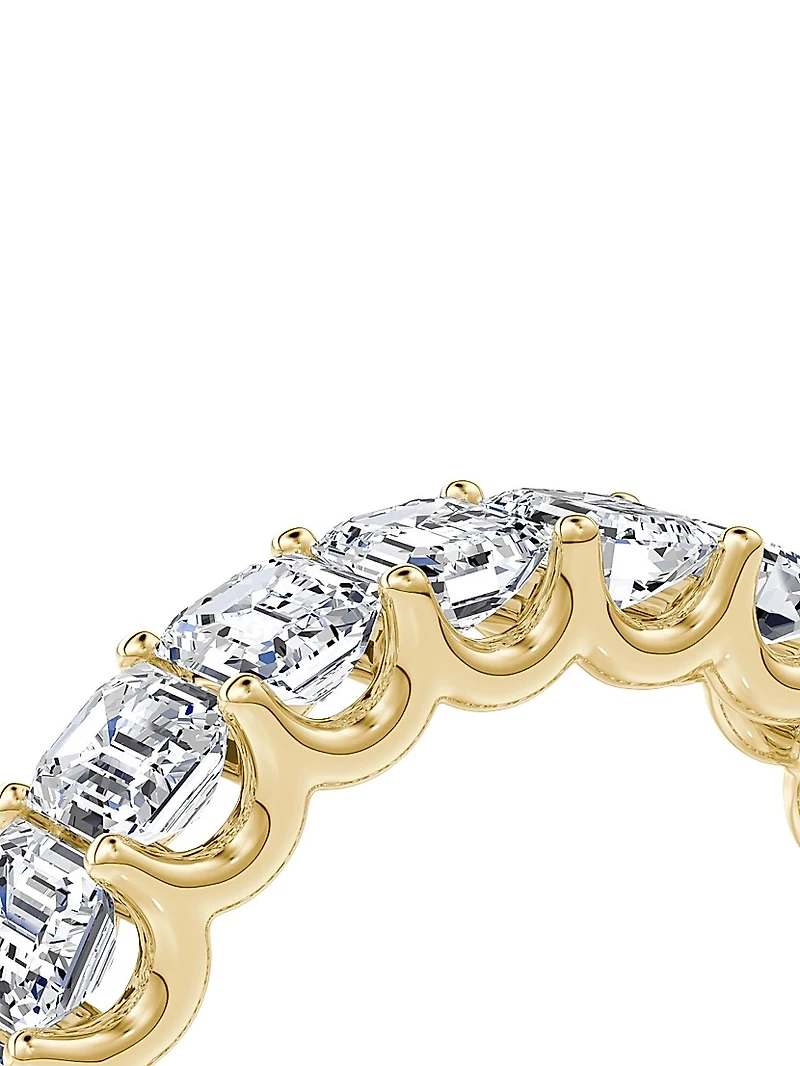 Eternity Bands 14K Gold & 5.00 TCW Lab-Grown Diamond Emerald Band