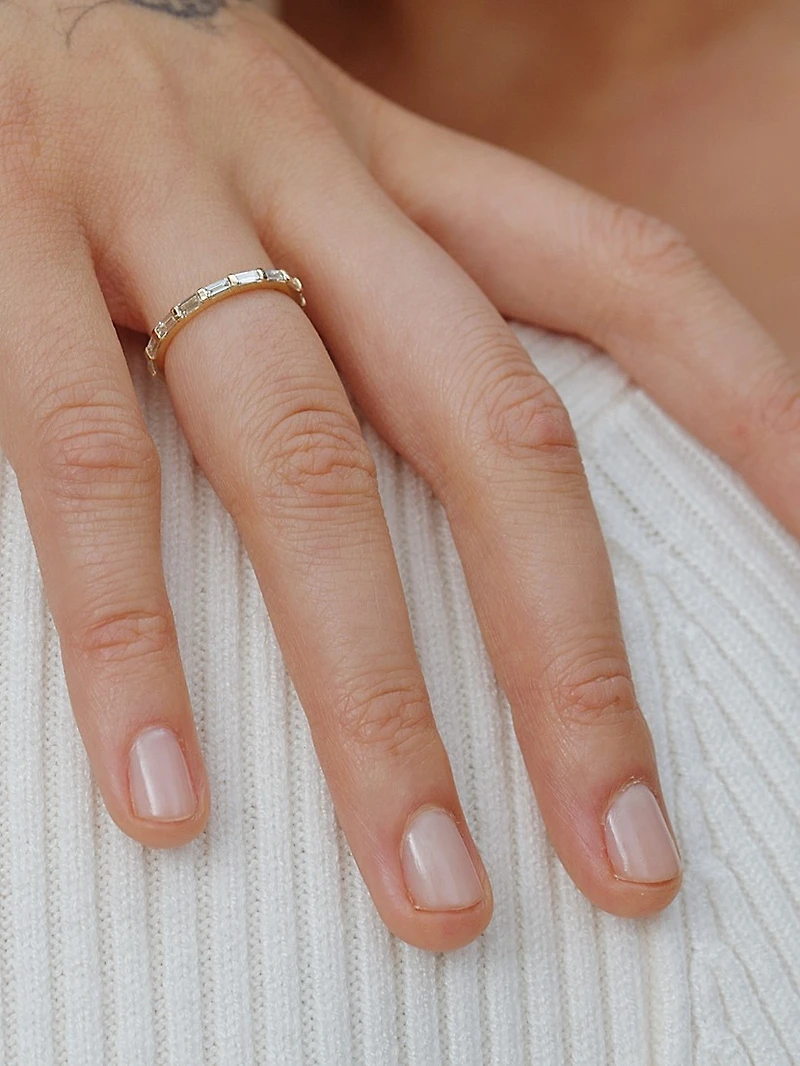 Eternity Bands 14K Gold & 0.78 TCW Lab-Grown Diamond Baguette Bar Band