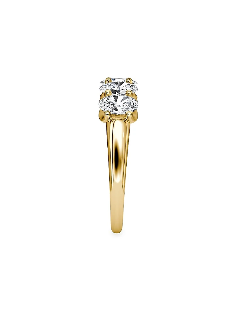 Eternity Bands 14K Gold & 1.25 TCW Lab-Grown Diamond Five-Stone Oval Band