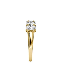 Eternity Bands 14K Gold & 1.25 TCW Lab-Grown Diamond Five-Stone Oval Band