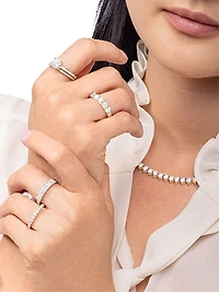 Eternity Bands 14K Gold & 1.25 TCW Lab-Grown Diamond Five-Stone Oval Band
