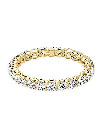 Eternity Bands 14K Yellow Gold & TCW Lab-Grown Diamond Brilliant Round Band