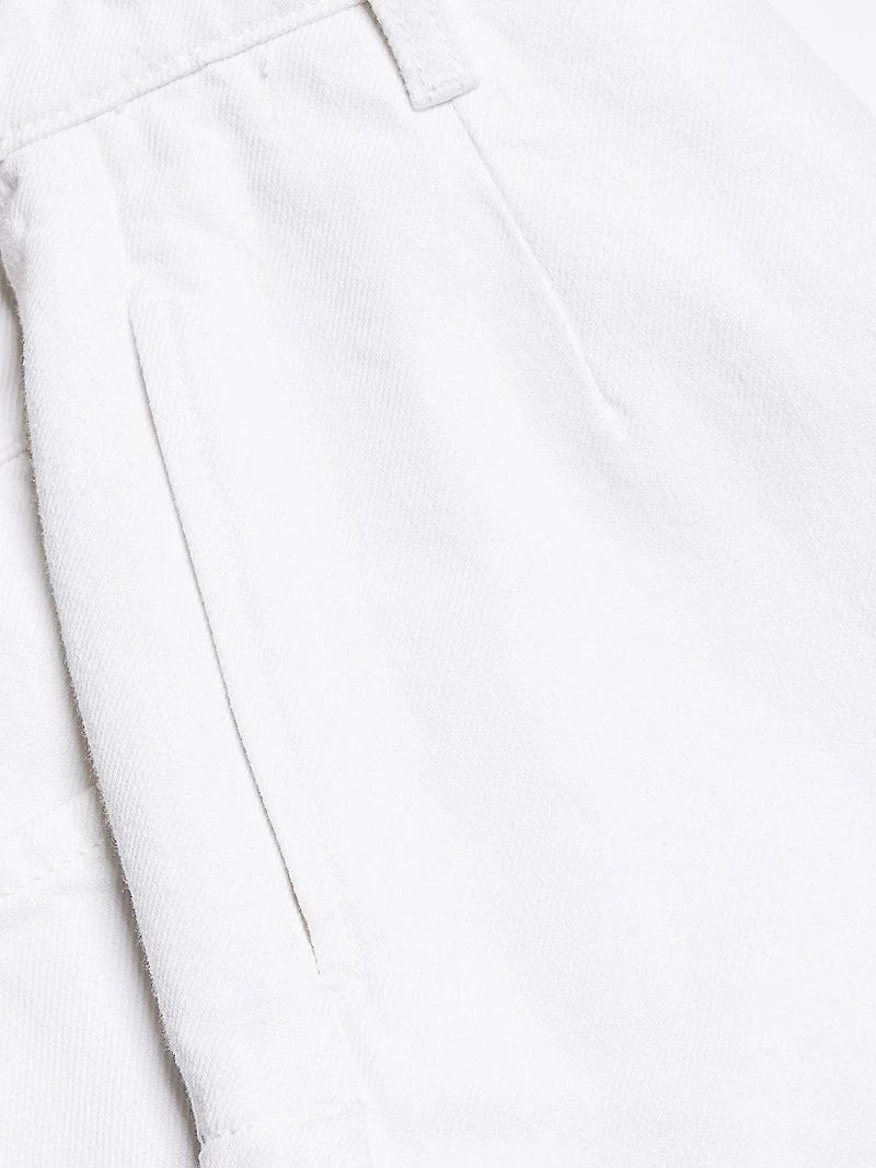 Tailored Slouch Denim Shorts