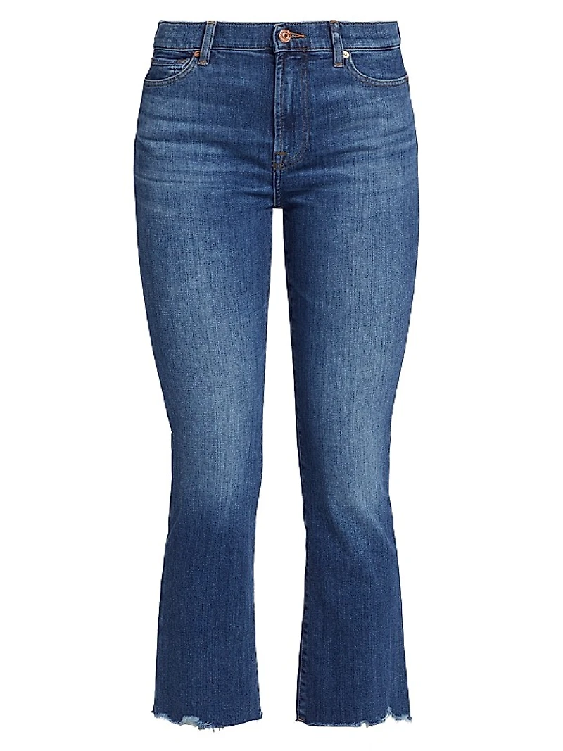 High-Waist Kick-Flare Slim-Fit Jeans