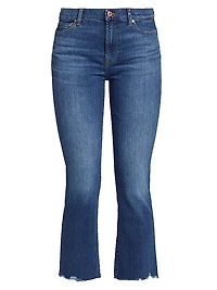 High-Waist Kick-Flare Slim-Fit Jeans