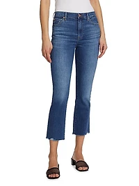High-Waist Kick-Flare Slim-Fit Jeans