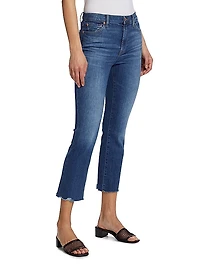 High-Waist Kick-Flare Slim-Fit Jeans