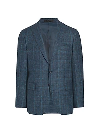 COLLECTION Plaid Single-Breasted Blazer