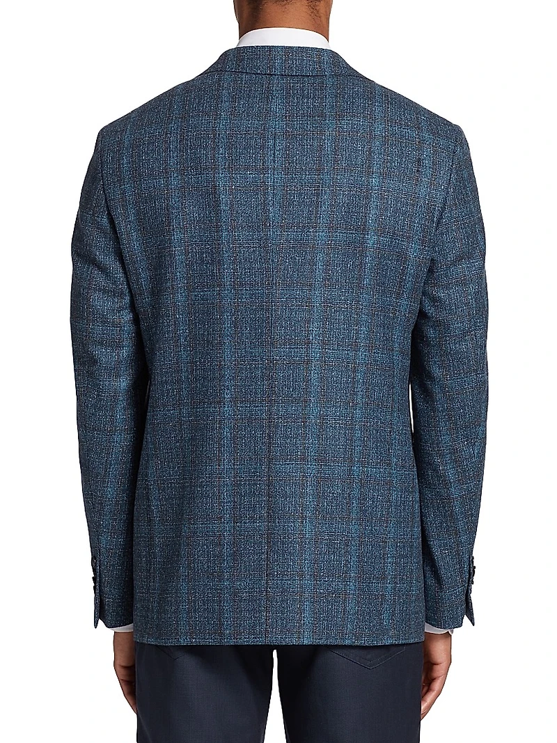 COLLECTION Plaid Single-Breasted Blazer