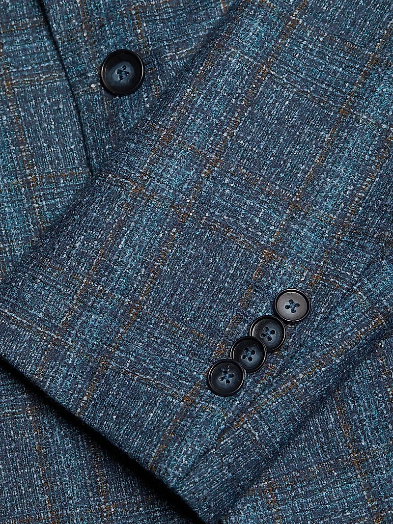 COLLECTION Plaid Single-Breasted Blazer