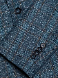 COLLECTION Plaid Single-Breasted Blazer