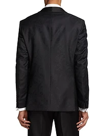 COLLECTION Jacquard Wool One-Button Blazer