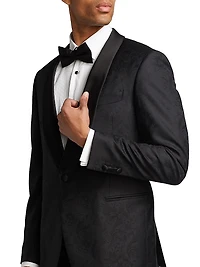 COLLECTION Jacquard Wool One-Button Blazer