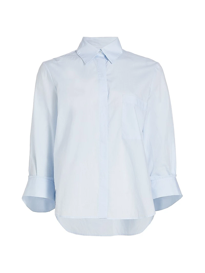 High-Low Button-Front Shirt
