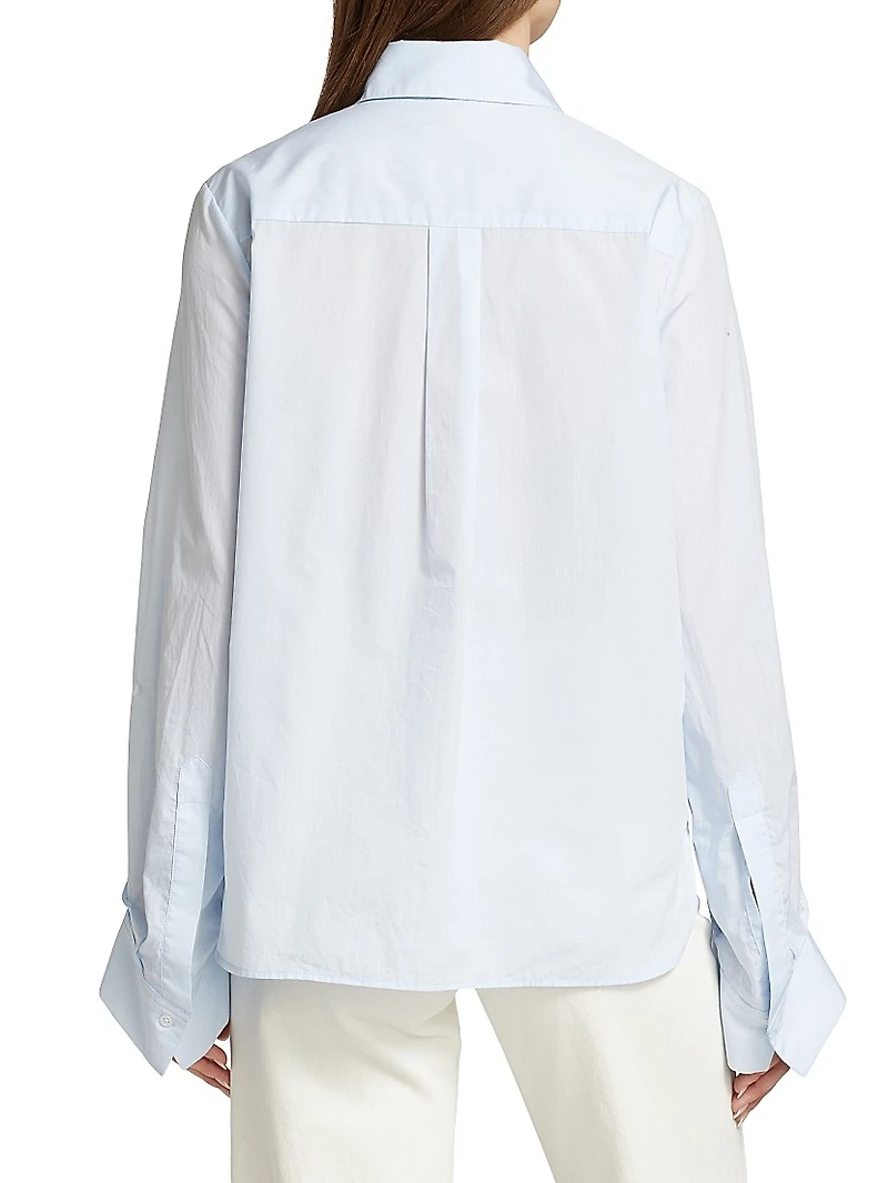 High-Low Button-Front Shirt