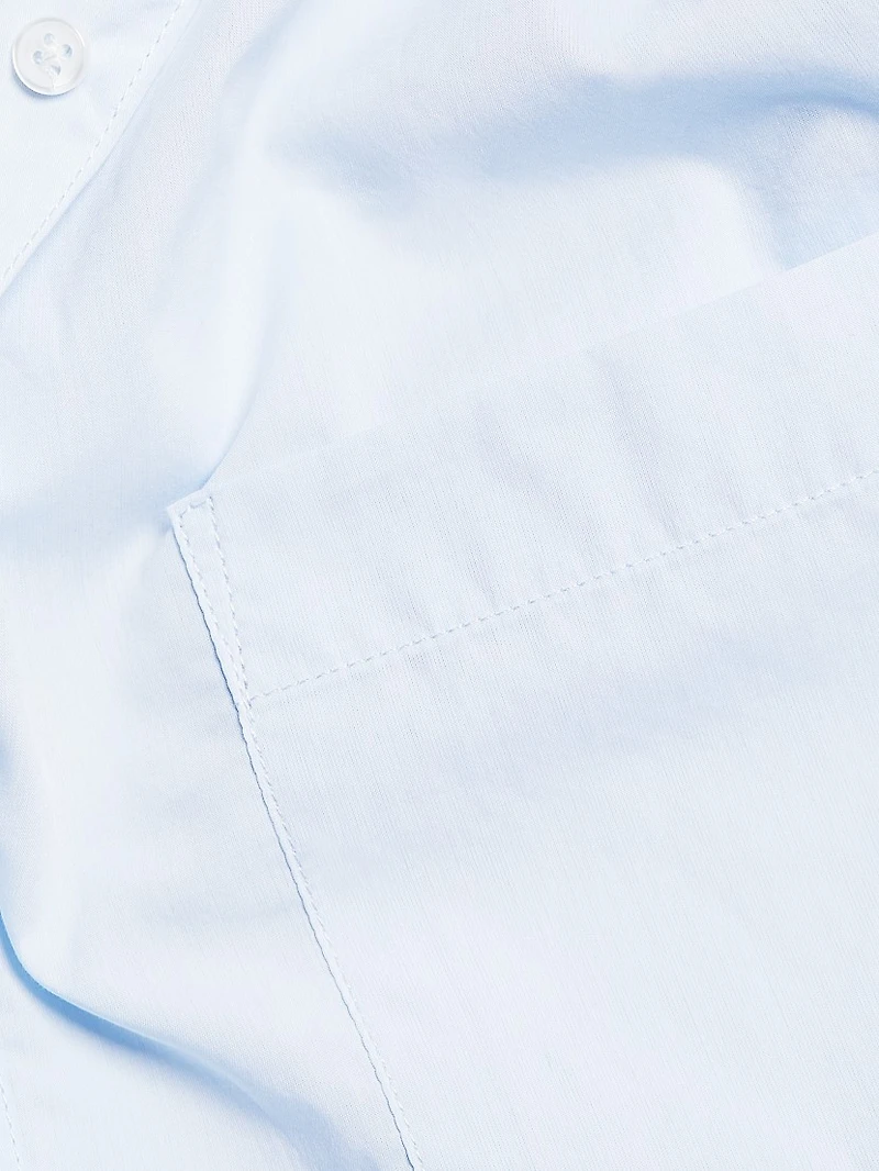 High-Low Button-Front Shirt