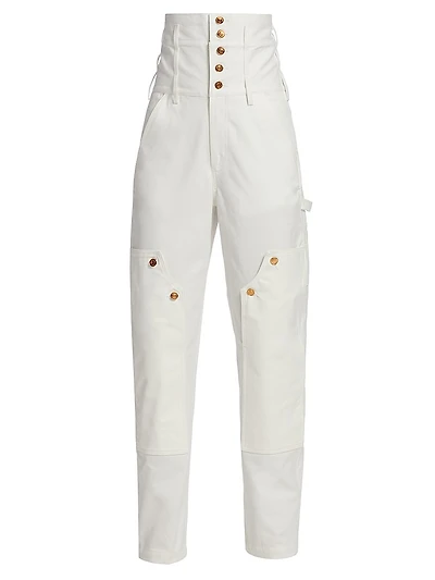 Oraca High-Waisted Corset Denim Pants