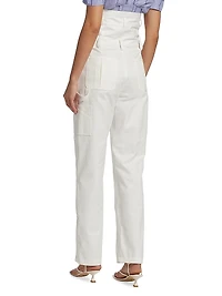 Oraca High-Waisted Corset Denim Pants