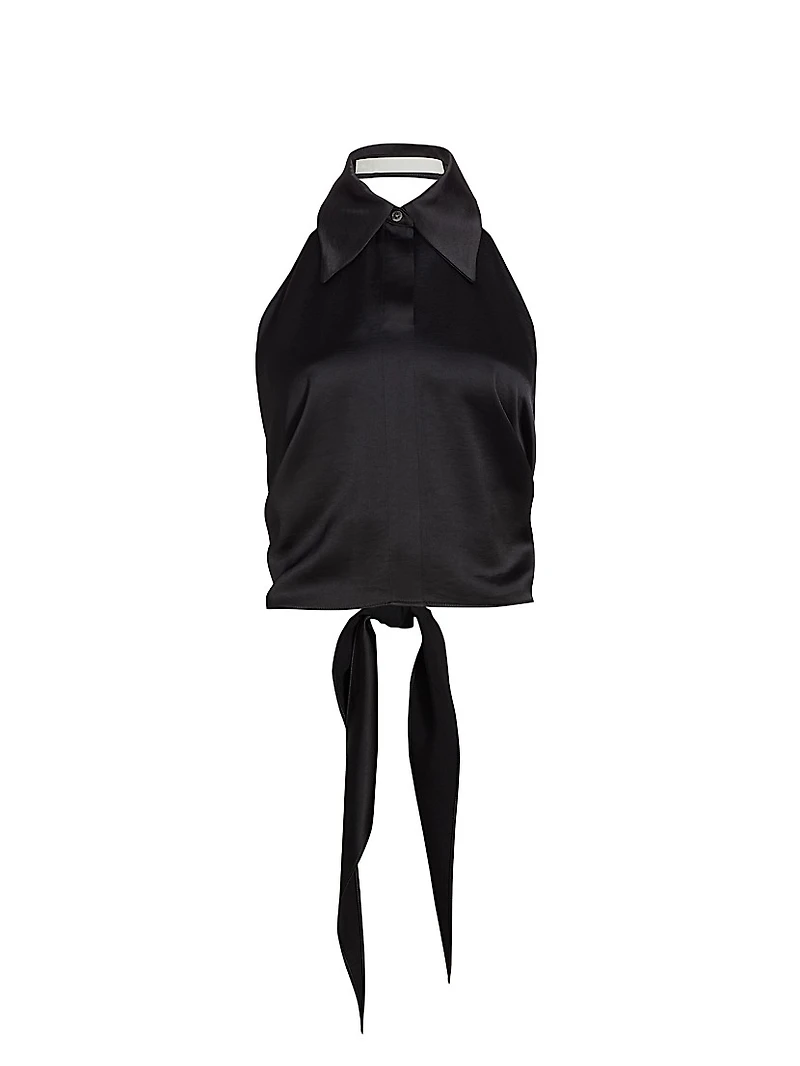 Gayle Satin Halter Top