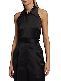 Gayle Satin Halter Top