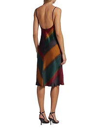 Golden Grove Printed Silk Slipdress