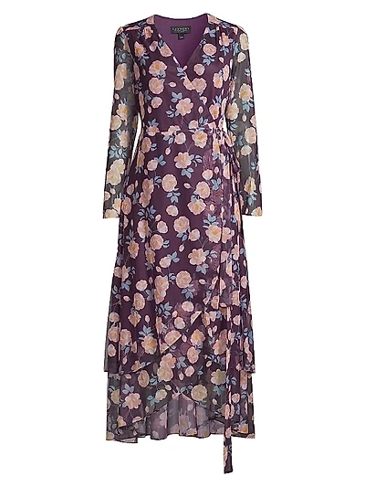 Floral Wrap Maxi Dress