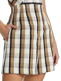 Check High-Rise Shorts