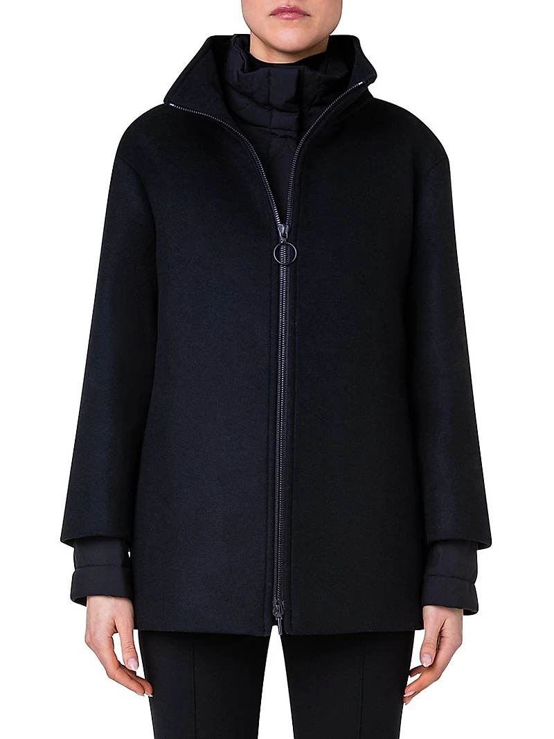 Core Layered Wool-Blend Jacket