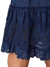 Milos Pin-Tucked Cotton Cover-Up Minidress