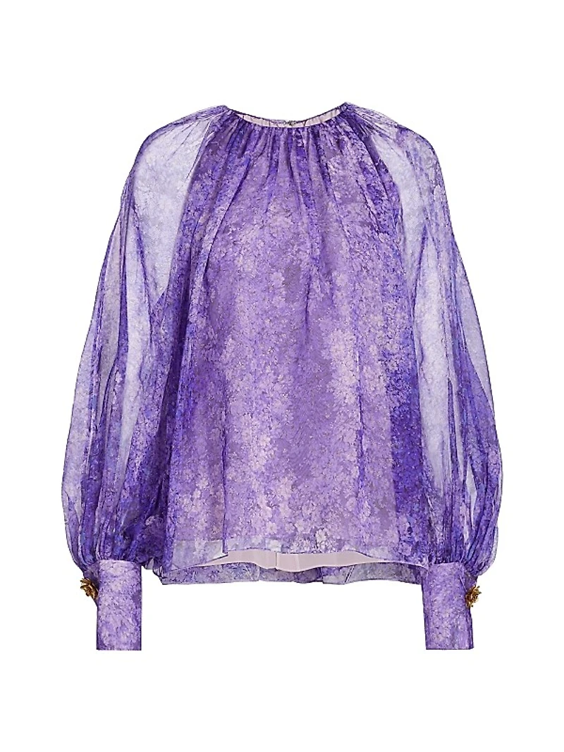 Floral Silk Chiffon Blouse