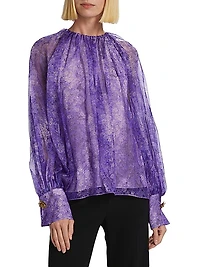 Floral Silk Chiffon Blouse