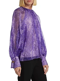 Floral Silk Chiffon Blouse