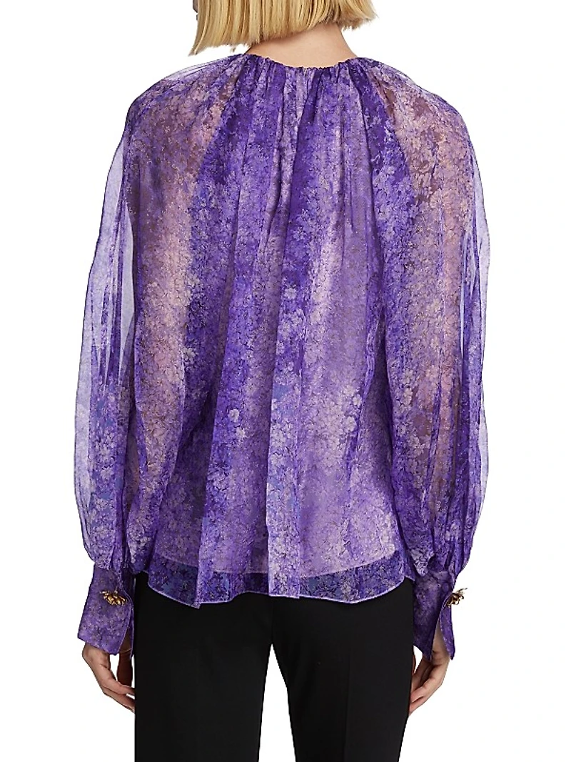 Floral Silk Chiffon Blouse