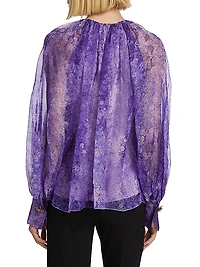 Floral Silk Chiffon Blouse