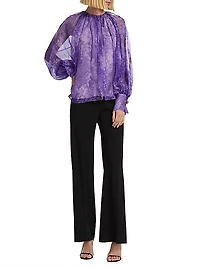 Floral Silk Chiffon Blouse