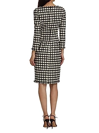 Metallic Check Tweed Dress