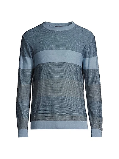 Slim-Fit Striped Crewneck Sweater