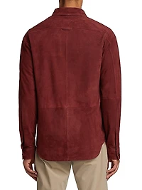 Slim-Fit Suede Shirt Jacket