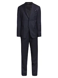 COLLECTION Plaid Single-Breasted Slim-Fit Suit