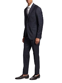 COLLECTION Plaid Single-Breasted Slim-Fit Suit
