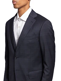 COLLECTION Plaid Single-Breasted Slim-Fit Suit