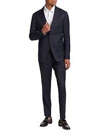 COLLECTION Plaid Single-Breasted Slim-Fit Suit