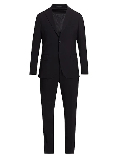 Slim-Fit Wool Single-Breasted Suit