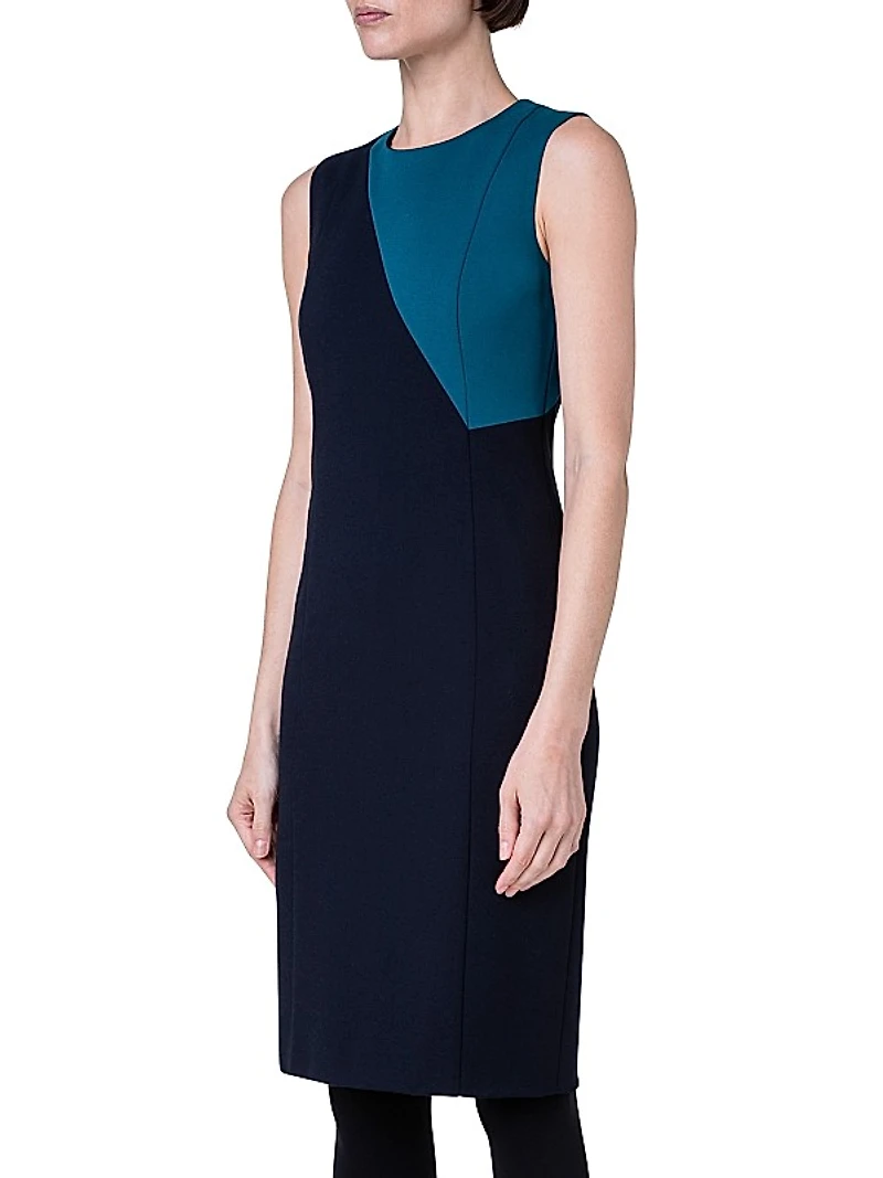 Sleeveless Colorblocked Shift Dress