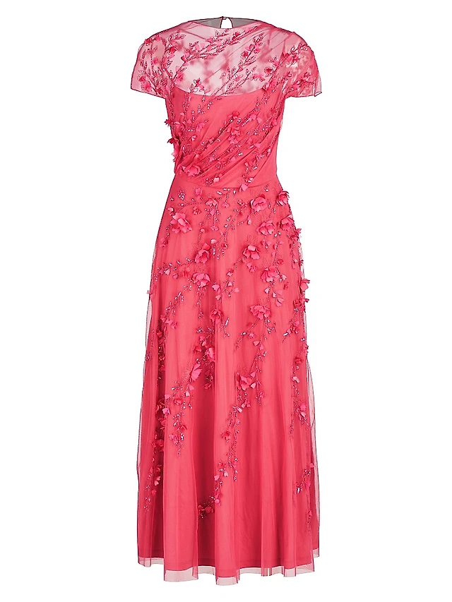theia leona sequin embellished midi dress Theia Leona Sequin-Embellished Midi-Dress